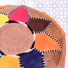 Handmade Genuine Leather Pouf - MultiColour - Rbatia