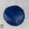 Artisanal Genuine Leather Pouf  - Blue