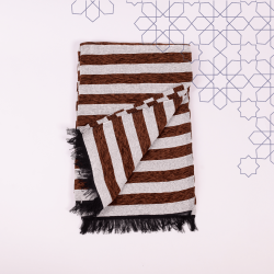 Handmade Traditional Throw Blanket - Brown & Grey - Mobra