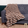 Handmade Traditional Throw Blanket - Brown & Grey - Mobra