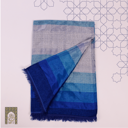 Handmade Traditional Throw Blanket - Blue 2 - Sabra & Silk