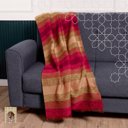 Handmade Traditional Throw Blanket - Red - Mobra