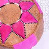 Handmade Genuine Leather Pouf - Pink - Rbatia