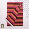 Handmade Traditional Throw Blanket - Brown & Pink & Orange - Mobra