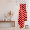 Handmade Traditional Throw Blanket - Brown & Pink & Orange - Mobra