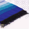 Handmade Traditional Throw Blanket - Blue - Sabra