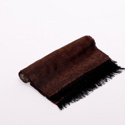 Handmade Traditional Throw Blanket - Black Gold - Sabra