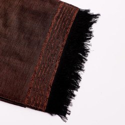 Handmade Traditional Throw Blanket - Black Gold - Sabra