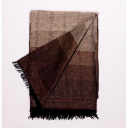 Handmade Traditional Throw Blanket - Black Gold - Sabra