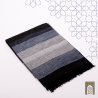 Handmade Traditional Throw Blanket - Blue Black - Sabra