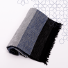 Handmade Traditional Throw Blanket - Blue Black - Sabra