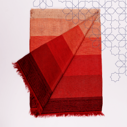 Handmade Traditional Throw Blanket - Red 2 - Sabra