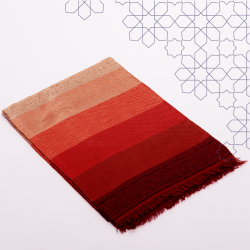 Handmade Traditional Throw Blanket - Red 2 - Sabra