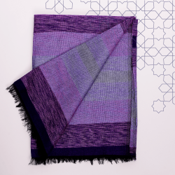 Handmade Traditional Throw Blanket - Purple - Sabra