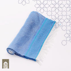 Handmade Traditional Throw Blanket - Sky Blue - Sabra