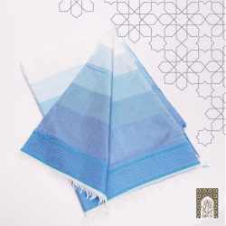 Handmade Traditional Throw Blanket - Sky Blue - Sabra