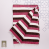 Handmade Traditional Throw Blanket - Pink Brown White - Mobra