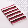 Handmade Traditional Throw Blanket - Pink Brown White - Mobra