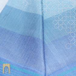 Handmade Traditional Throw Blanket - Sky Blue - Sabra