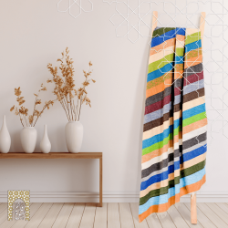 Handmade Traditional Throw Blanket - MultiColour 3 - Mobra