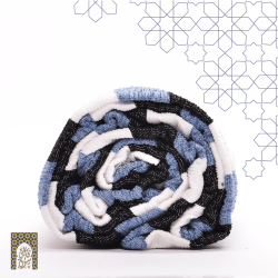 Handmade Traditional Throw Blanket - Blue White Black - Mobra