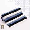 Handmade Traditional Throw Blanket - Blue White Black - Mobra