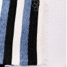 Handmade Traditional Throw Blanket - Blue White Black - Mobra