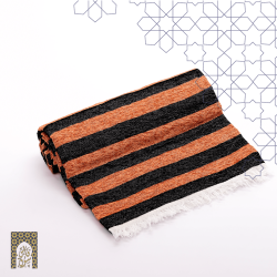 Handmade Traditional Throw Blanket - Black & Orange - Mobra