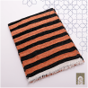 Handmade Traditional Throw Blanket - Black & Orange - Mobra