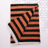 Handmade Traditional Throw Blanket - Black & Orange - Mobra