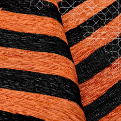 Handmade Traditional Throw Blanket - Black & Orange - Mobra