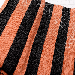 Handmade Traditional Throw Blanket - Black & Orange - Mobra