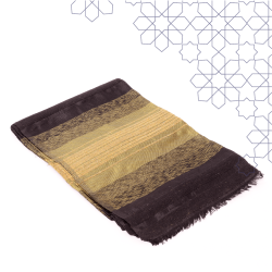 Handmade Traditional Throw Blanket - Gold Black - Sabra & Silk