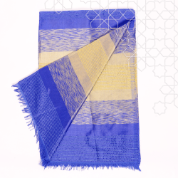 Handmade Traditional Throw Blanket - Blue - Sabra & Silk