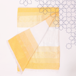 Handmade Traditional Throw Blanket - Yellow - Sabra