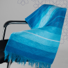 Handmade Traditional Throw Blanket - Blue - Wool