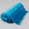 Handmade Traditional Throw Blanket - Blue - Wool