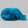 Handmade Traditional Throw Blanket - Blue - Wool